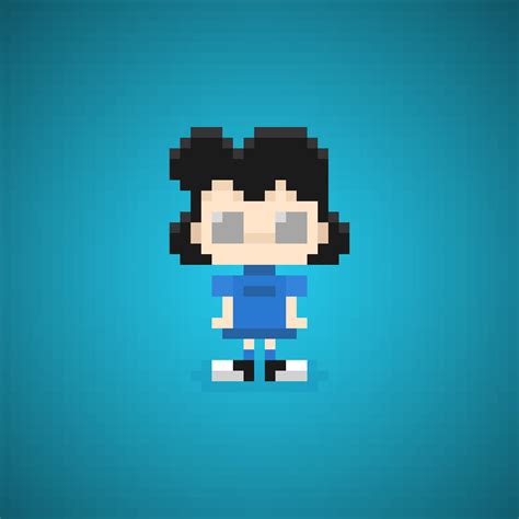 Famous Characters In Pixel Art Lucilla Lucy Van Pelt From The Peanuts