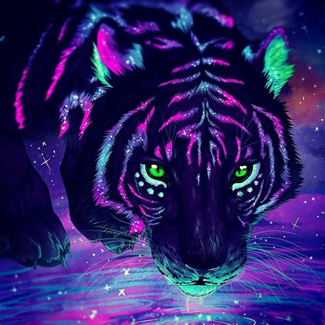 Pin By Amiraslanov Hs On Anime Tiger Art Cute Animal Drawings Cat Art