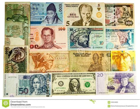 Check spelling or type a new query. Portraits on the banknotes stock image. Image of currencies - 59504865