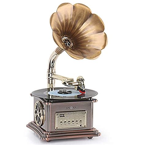 Mini Record Player With Aluminum Base Phonograph Bluetooth Speaker