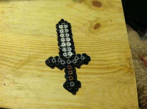 Minecraft Iron Sword Perler Beads