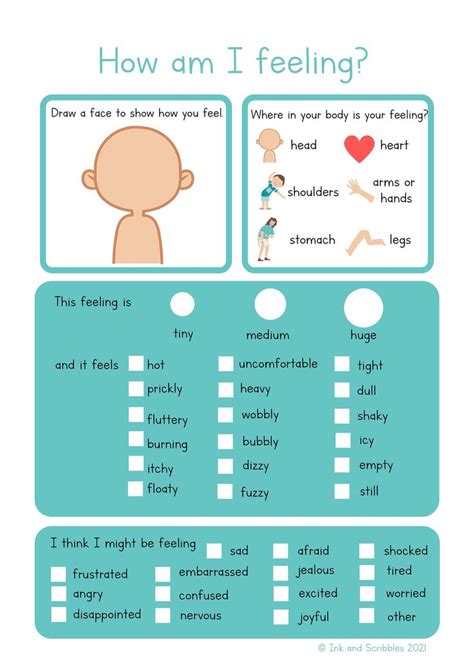 Feelings Check In Sheet Printable Identifying Feelings Etsy Uk