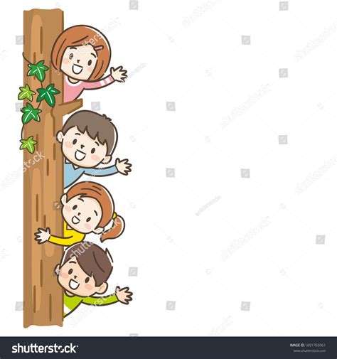 113 Child Hiding Behind A Tree Stock Vectors Images And Vector Art