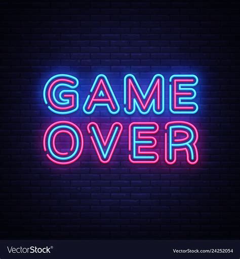 31 Neon Game Over Wallpapers Png