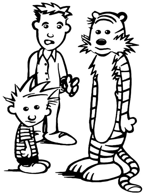 Friend Of Calvin And Hobbes Coloring Page Free Printable Coloring