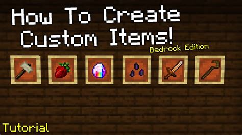 How To Create Custom Items On Minecraft Bedrock Edition Tutorial