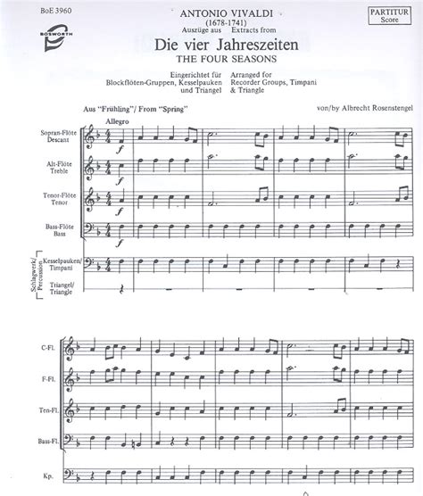 Largo e pianissimo sempre, iii. Vivaldi, Vier Jahreszeiten - Die Holzbläser