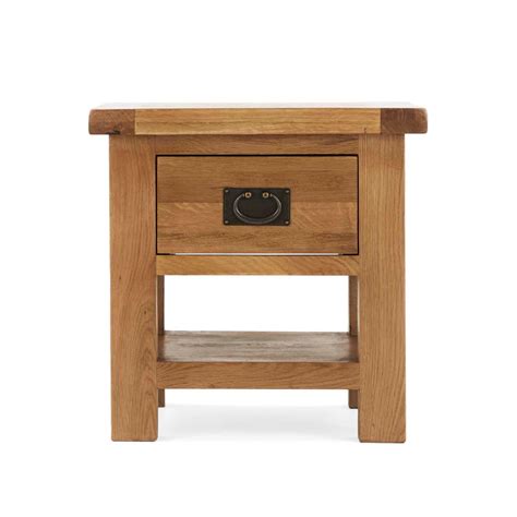 Zelah Oak Lamp Table With Drawer Roseland Furniture