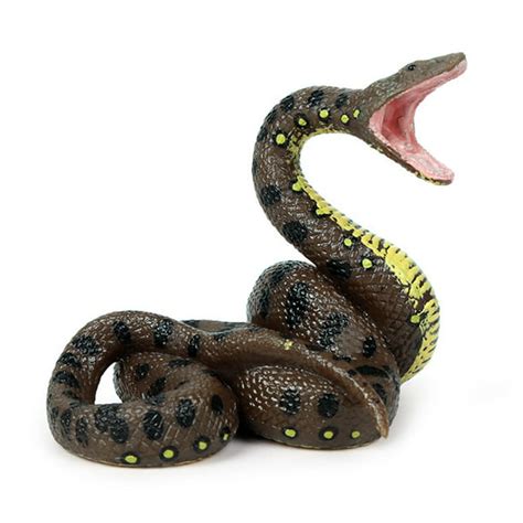 Realistic Open Mouth Snake Toy Scary Big Python Toys Halloween Party