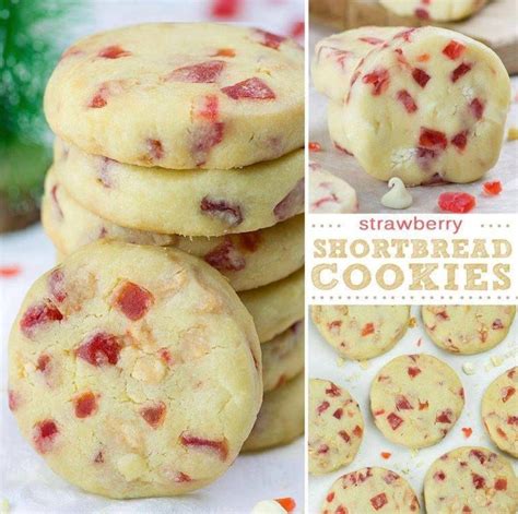 Christmas Maraschino Cherry Shortbread Cookies Shortbread Cookies