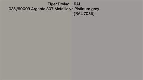 Tiger Drylac Argento Metallic Vs Ral Platinum Grey Ral
