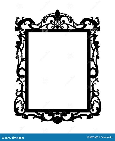 Silhoute Of Baroque Mirror Stock Illustration Illustration Of Classic