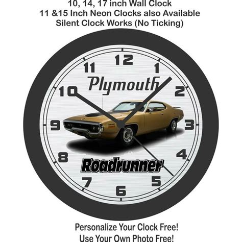 1971 Plymouth Roadrunner 426 Hemi Wall Clock Free Usa Ship On Ebid