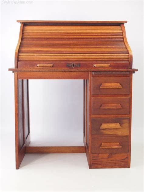 Small Oak Roll Top Desk Bureau As526a683 Antiques Atlas
