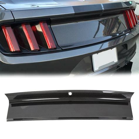For 15 18 Ford Mustang Gt Carbon Fiber Color Rear Trunk Panel Decklid
