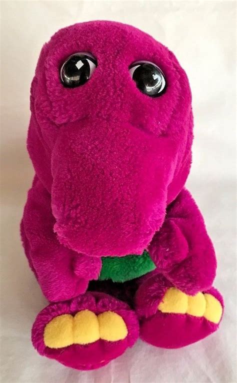 Vtg 1992 Wtag Dakin Lyons Stuffed Plush Barney The Purple Dinosaur
