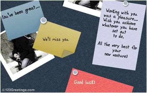 Is someone leaving your workplace and you want some farewell wishes for a colleague to write in a card? A Farewell Card For Your Colleague! Free Farewell eCards ...