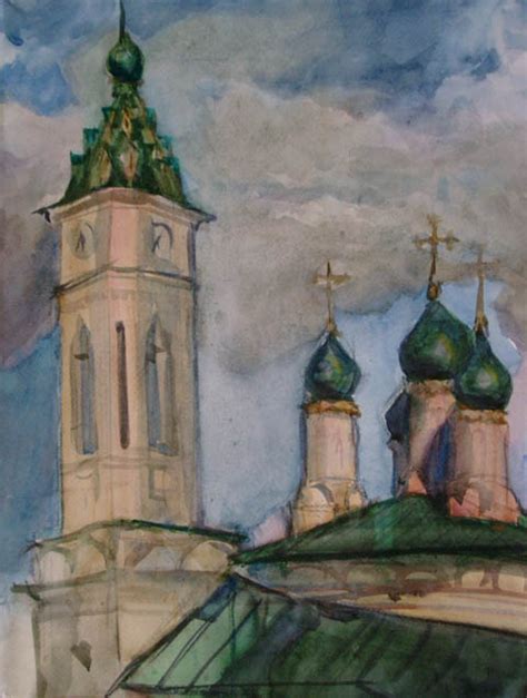 Alexander Alyoshin Russian Artist Painting Watercolors