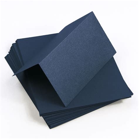 Lapis Lazuli Blue Folded Place Card Stardream Metallic 105c Lci Paper