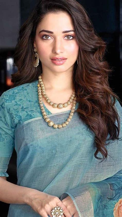 Tamanna Bhatia In Blue Saree