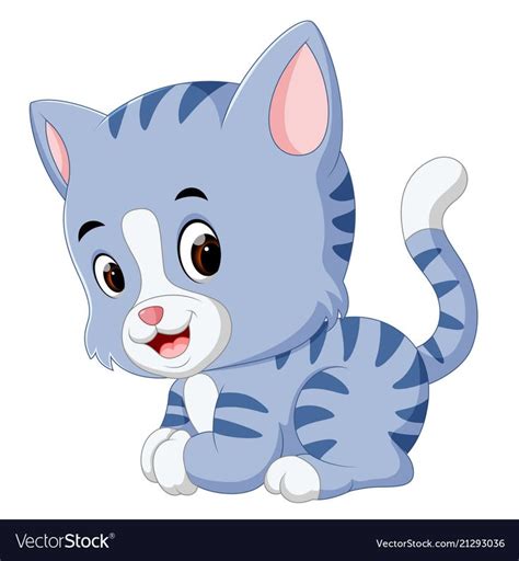 Gatito Cartoon Cat Cute Cat Baby Animal Nursery Art