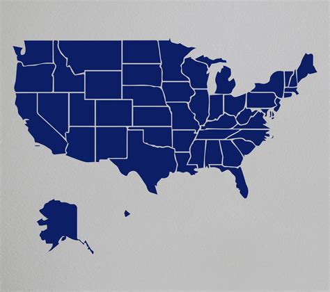 Usa Map Svg Usa State Svg United States Map Svg Map Svg Us Etsy