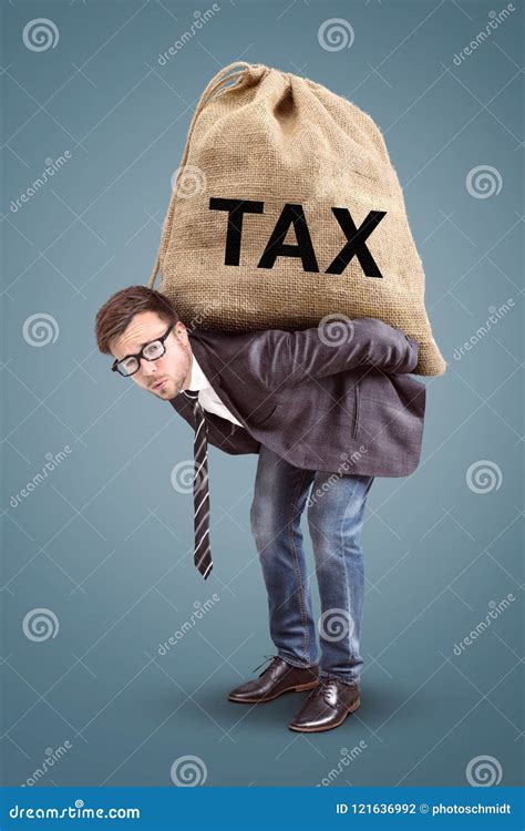 Funny Tax Burden Concept Stock Photo Image Of Accounting 121636992