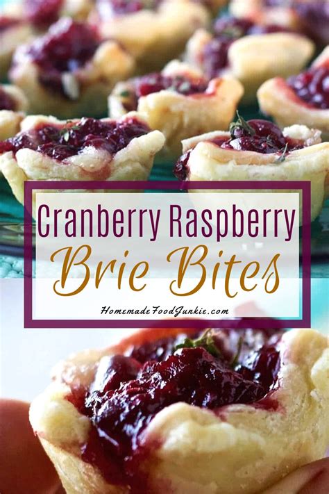 Cranberry Raspberry Brie Bites Brie Bites Appetizers Easy Food