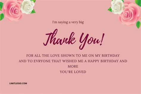 2023 Impressive Thank You For The Birthday Greetings And Wishes