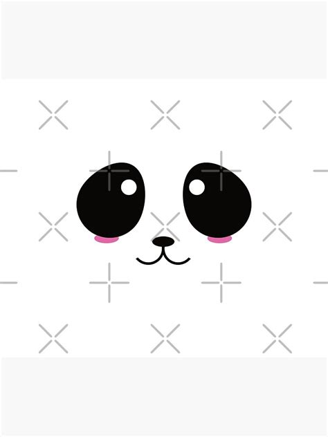 Cute Kawaii Panda Face Poster For Sale By Babmk Redbubble