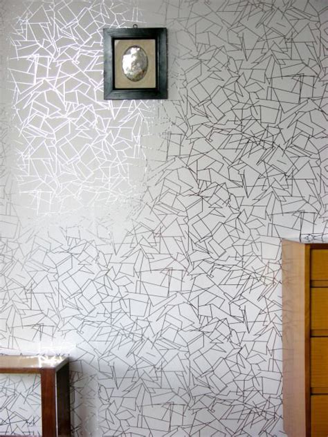 Angles By Erica Wakerly Silver White Wallpaper Direct