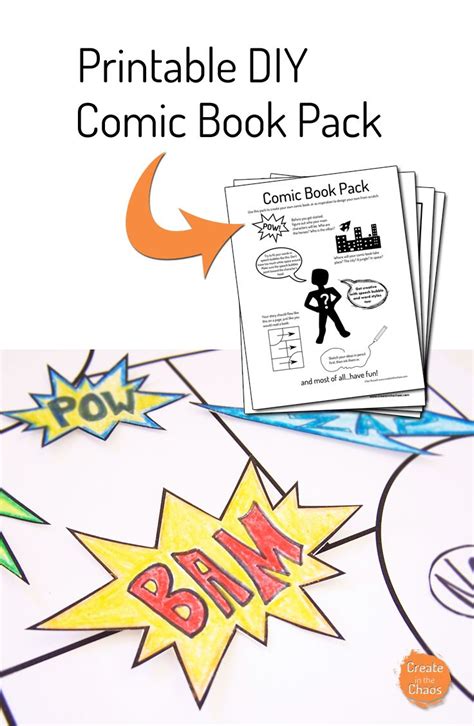 Printable Diy Comic Book Pack And Drawing Resources Comic And Creative