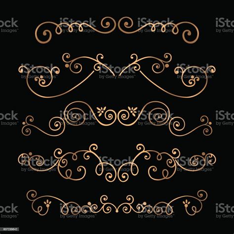 Victorian Swirly Ornaments Vector Stock Illustration Download Image