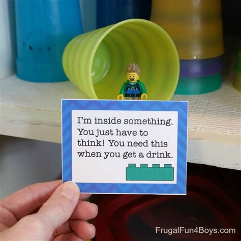 If any of these are the case then this page will help you find clues to represent your chosen locations and answers. LEGO Scavenger Hunt with Printable Clue Cards - Frugal Fun ...