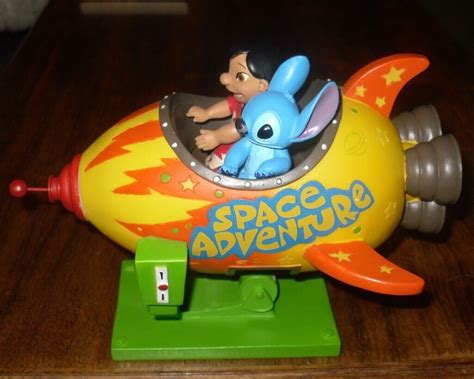 Disney Lilo And Stitch Space Adventure Rocket Ship Resin Figurine