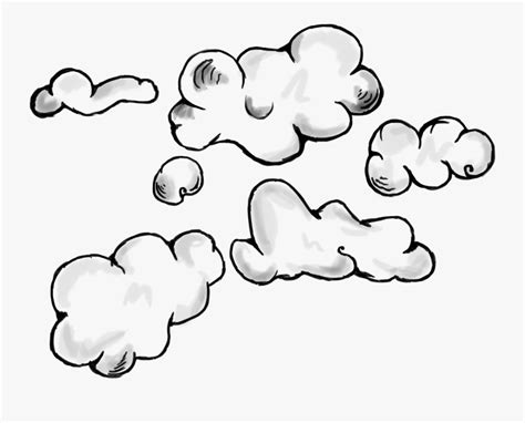 Vector Clouds Sketch Dark Clouds Illustration Png Free Transparent