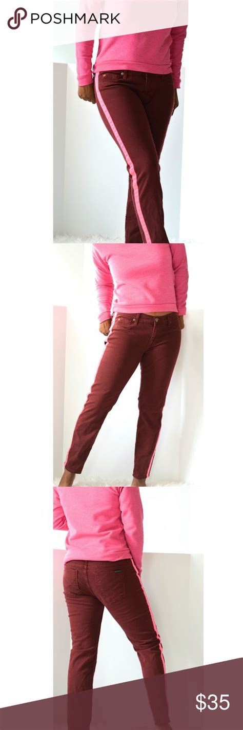 Hudson Tuxedo Ankle Loulou Red Jeans Size Red Jeans Pink Tuxedo