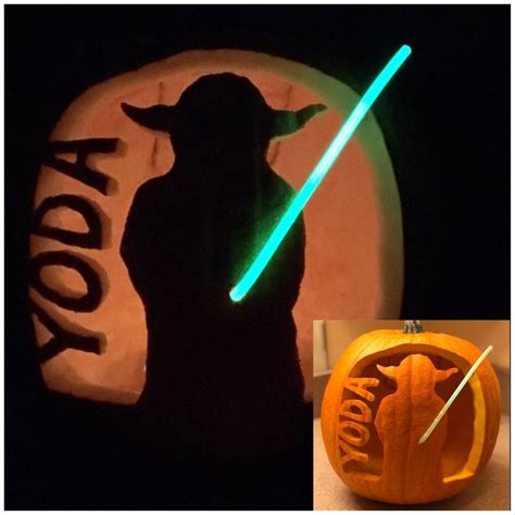 Star Wars Lightsaber Glowstick Pumpkin Halloween Pumpkin Carving