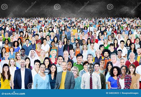 Large Group Of Diverse Multiethnic Cheerful Concept Stock Photo Image