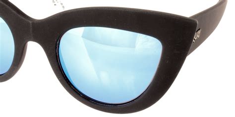 Sunglasses Quay Kitti B Blue 1 60 Women Black Cat Eye Blue Mirrored