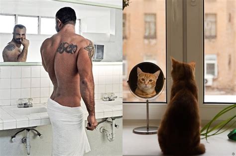 More Perfectly Paired Photos Of Sexy Men And Adorable Cats In Similar Poses