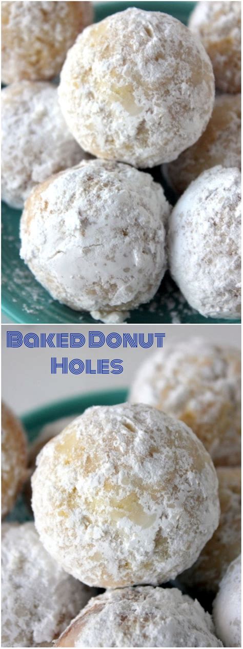 Powdered Sugar Baked Donut Holes Recipe Baked Donut Holes Baked