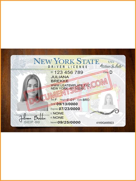 Ny Drivers License Template