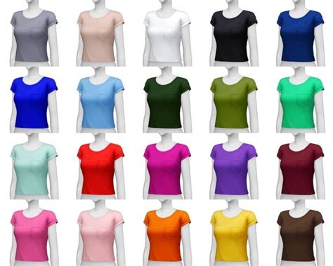 Basic T Shirt F V2 20 Colors At Rusty Nail Sims 4 Updates
