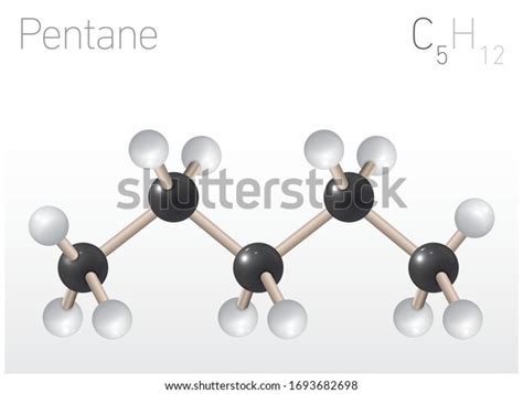 Pentane C5h12 Structural Chemical Formula Molecule เวกเตอร์สต็อก ปลอด