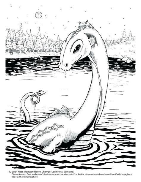 Loch Ness Monster Coloring Page At GetColorings Com Free Printable
