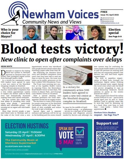 Newham Voices Saves Lives After Exposing Nhs Blood Test Delays