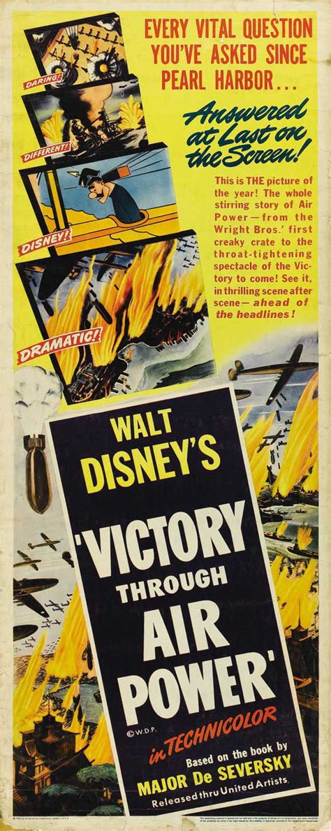 Victory Through Air Power Movie Poster Insert Style A 14 X 36