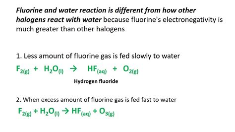 Fluorine And Water Reaction F2 H2o Youtube