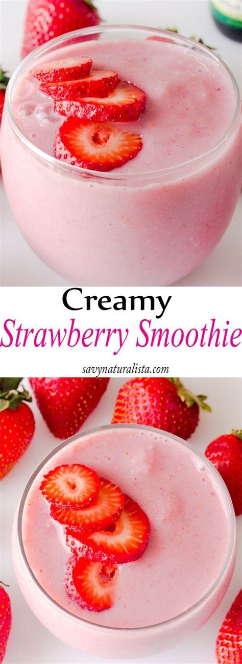 Strawberry Smoothie Single Serving Easy Strawberry Smoothie Peach Smoothies Mango Smoothie